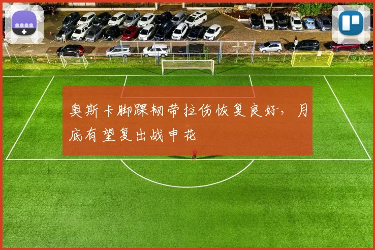 奥斯卡脚踝韧带拉伤恢复良好,月底有望复出战申花